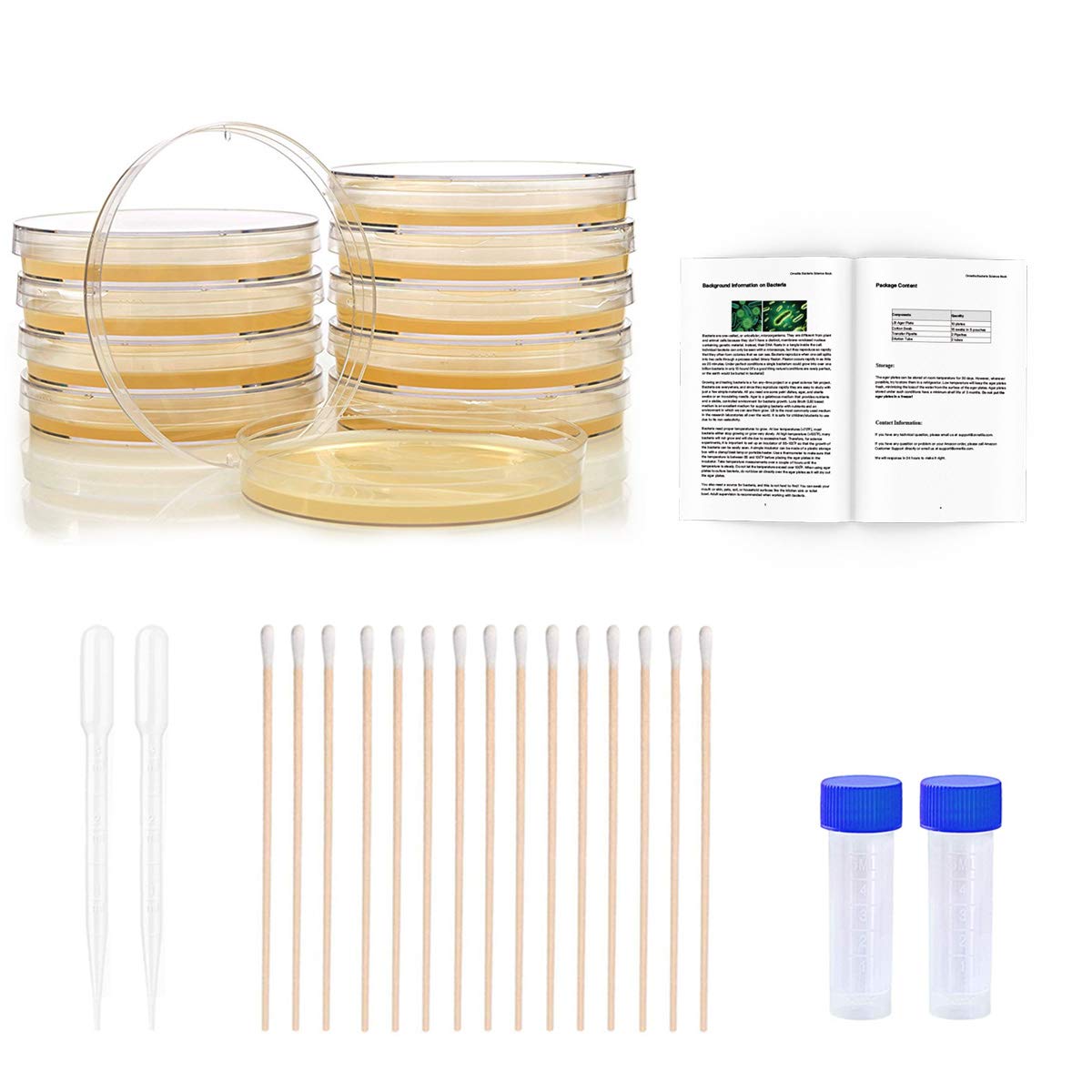 DalosDream bacteria science kit with pre-poured agar plates for hands-on learning.