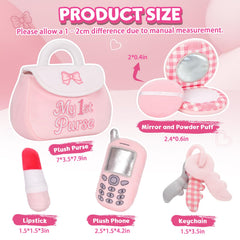 Dalycro purse toy phone with bright colors, fits tiny hands for pretend conversations.