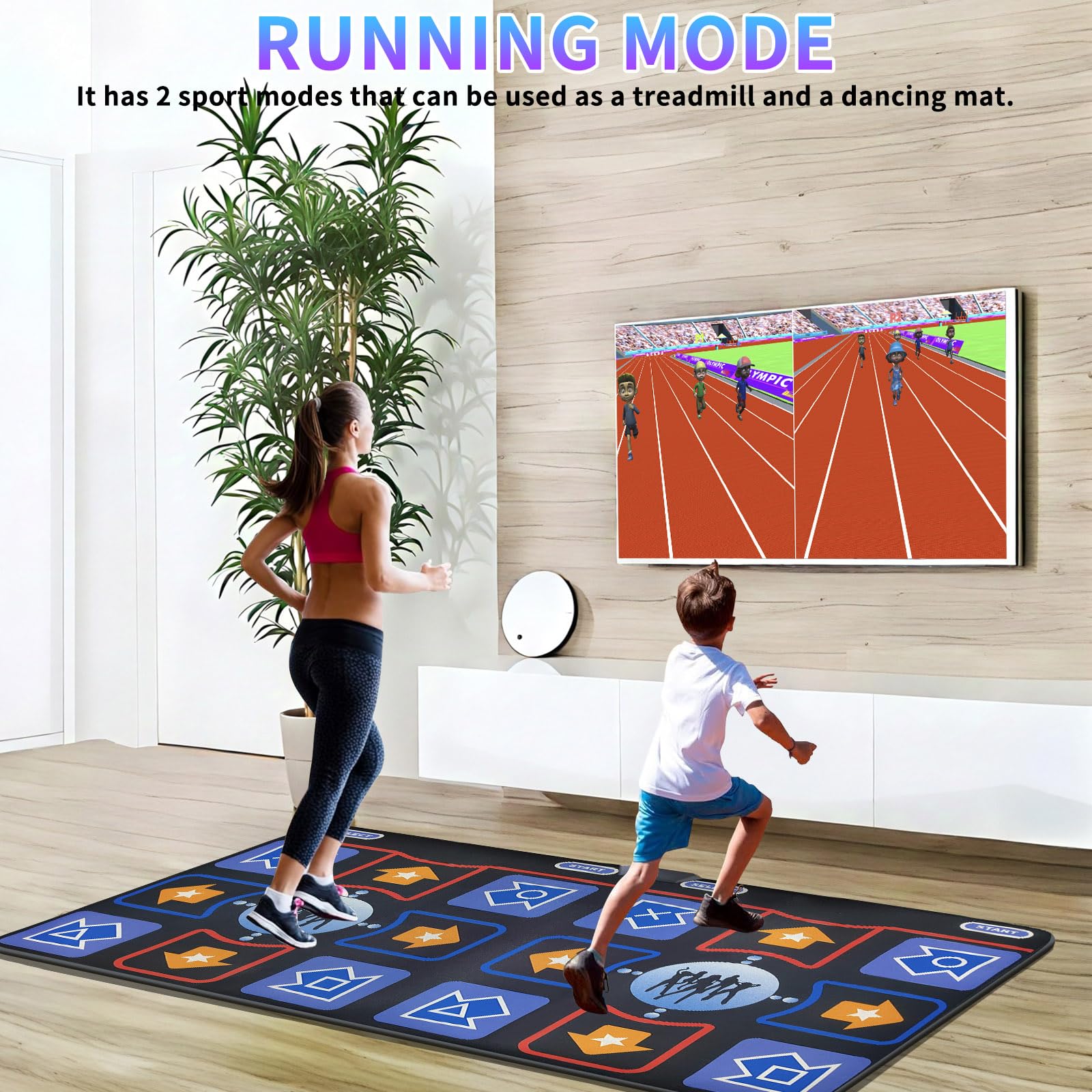 Damcoola Dance Mat anti-slip cushioning supports comfortable movement.