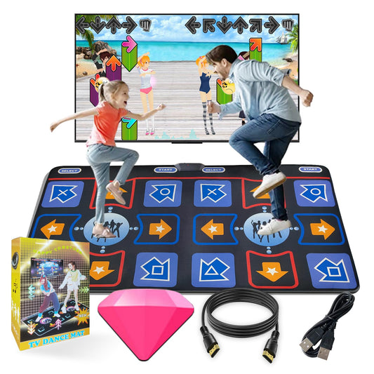 Damcoola Dance Mat dual-mode for two players enabling family play and competition.