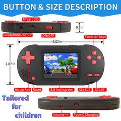 Damcoola handheld game’s compact design for easy handling and transport.