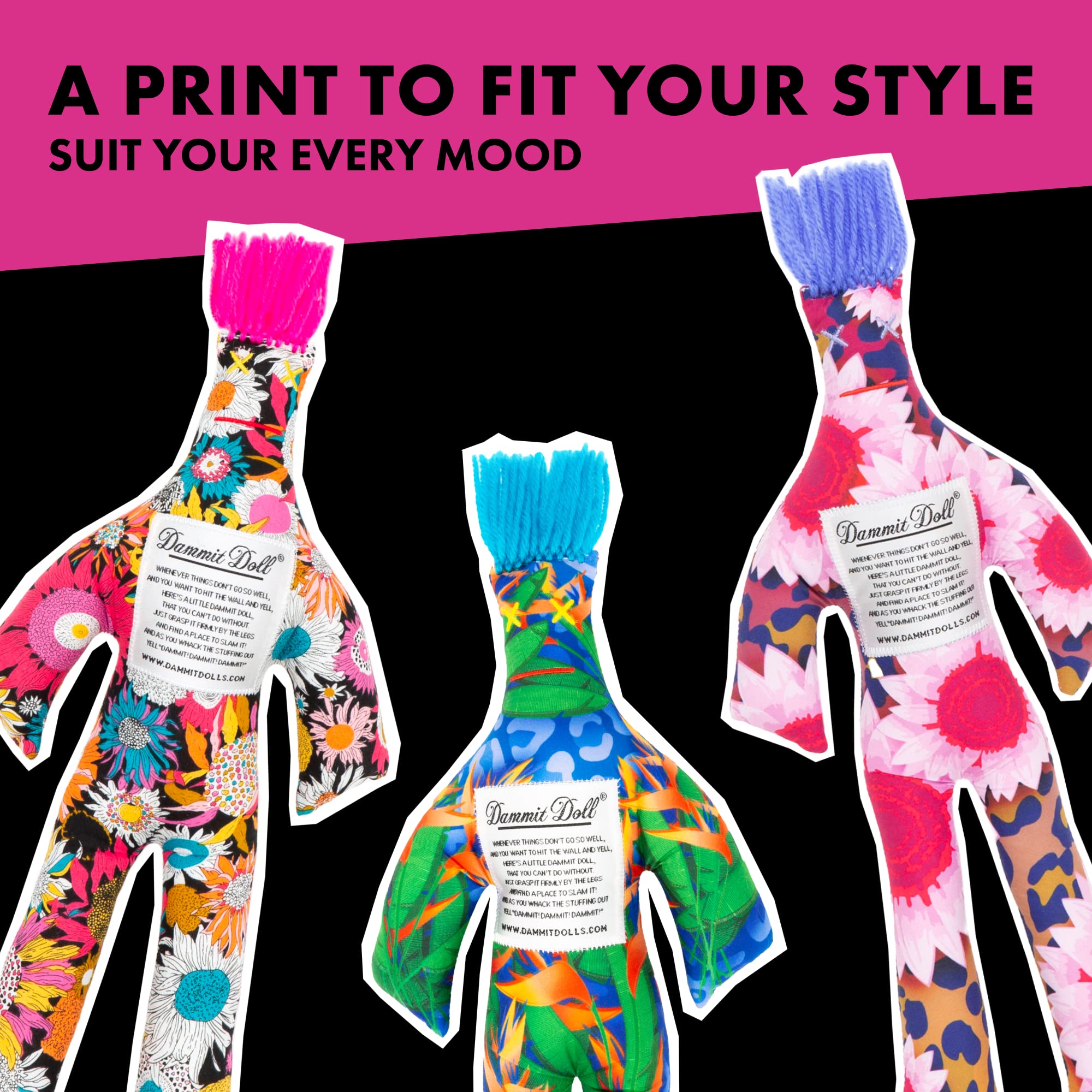 Dammit Doll packaging shown as an instant gag gift