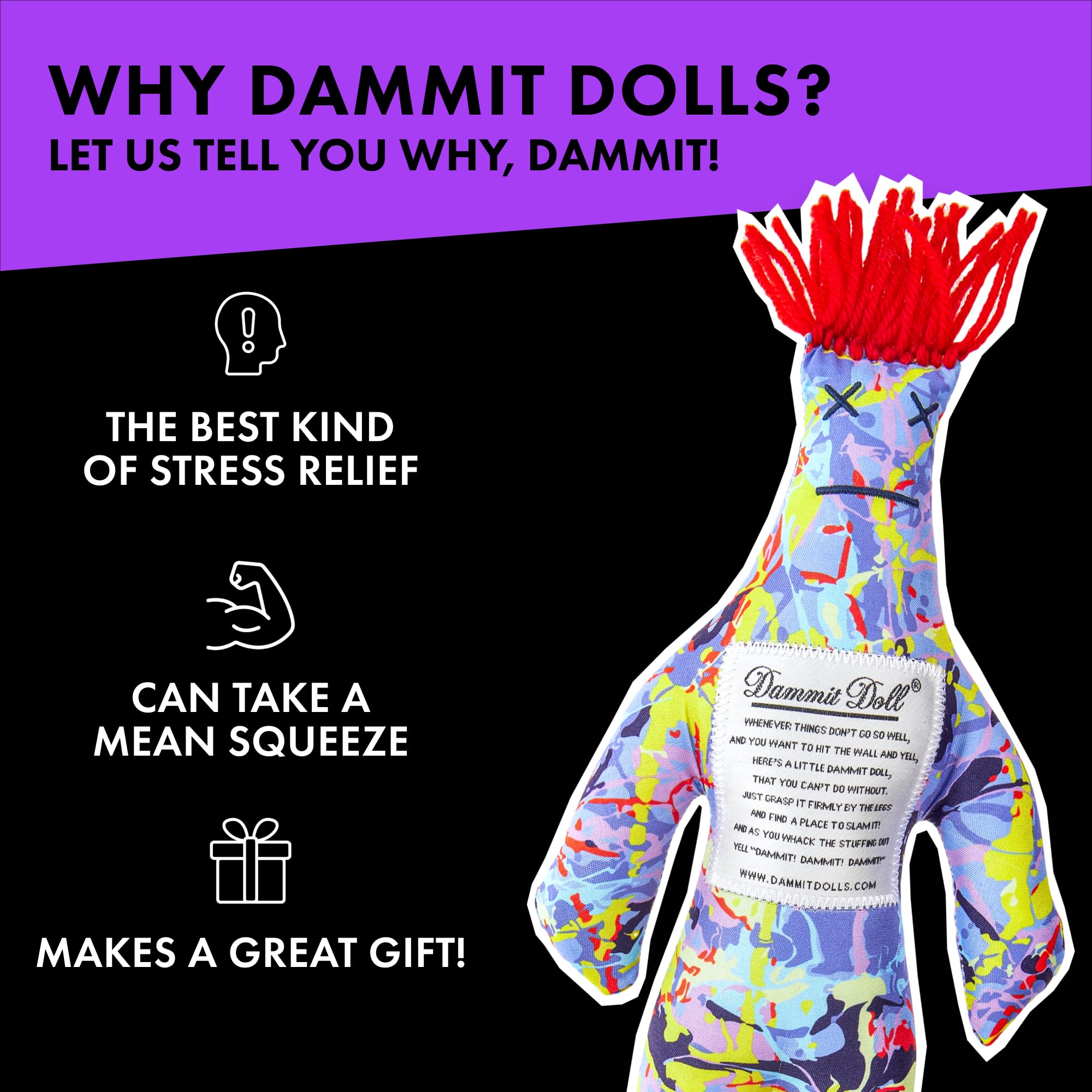 Dammit Doll gift for creatives blends style with light stress relief.
