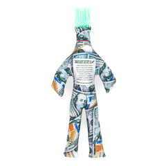 Dammit Doll money-pattern cover offers playful stress relief for busy professionals.