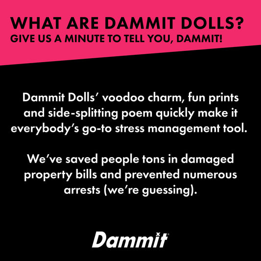 Dammit Doll pickleball back-meltdown: vent frustration safely after a long rally.