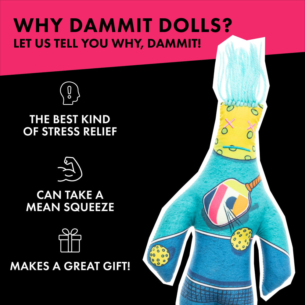 Dammit Doll pickleball poem card: adds a playful verse for post-match laughs.