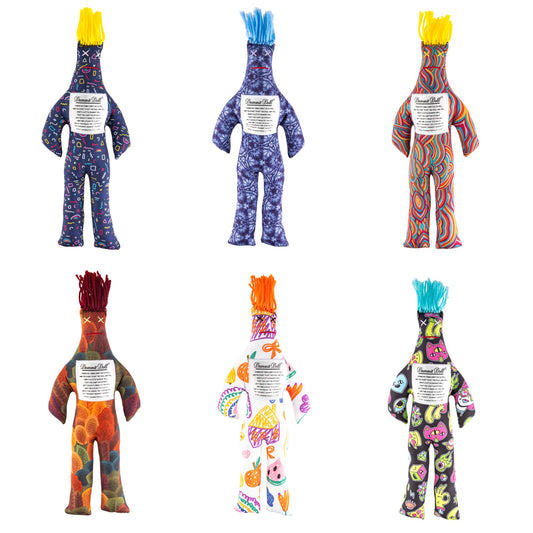 Dammit Doll random color pattern 1 for playful stress relief in adults.