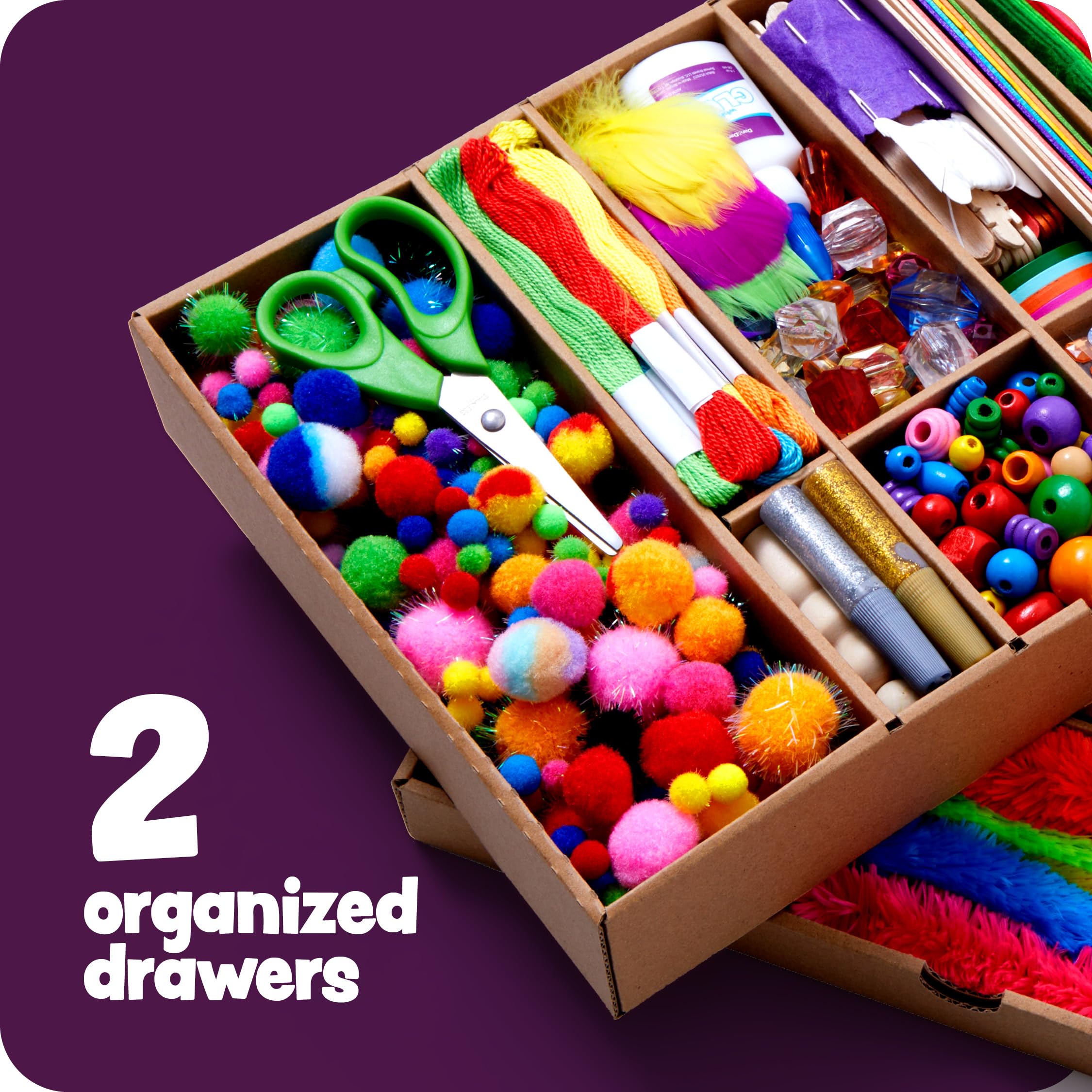 Dan&Darci set featuring fuzzy sticks and pom poms for bright textured crafts