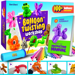 Dan&Darci balloon animal twisting kit with pump box ready for beginners.