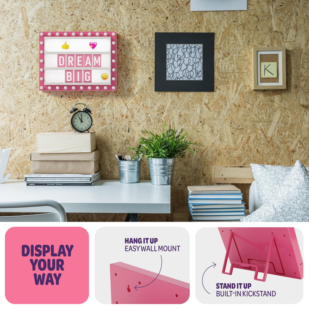 Dan&Darci cinema light box desk stand display option