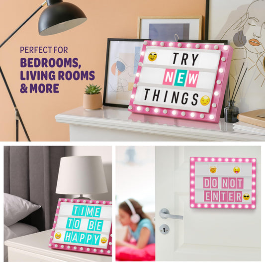 Dan&Darci cinema light box letters and emojis details for customization