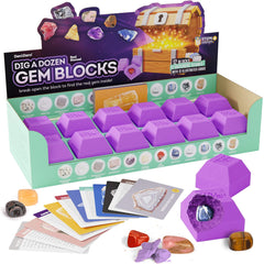 Dan&Darci box with 12 gem blocks for hands-on mining exploration