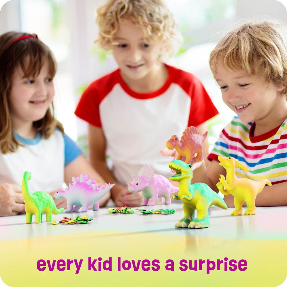 Dan&Darci growth display shows six possible dinosaurs for patience