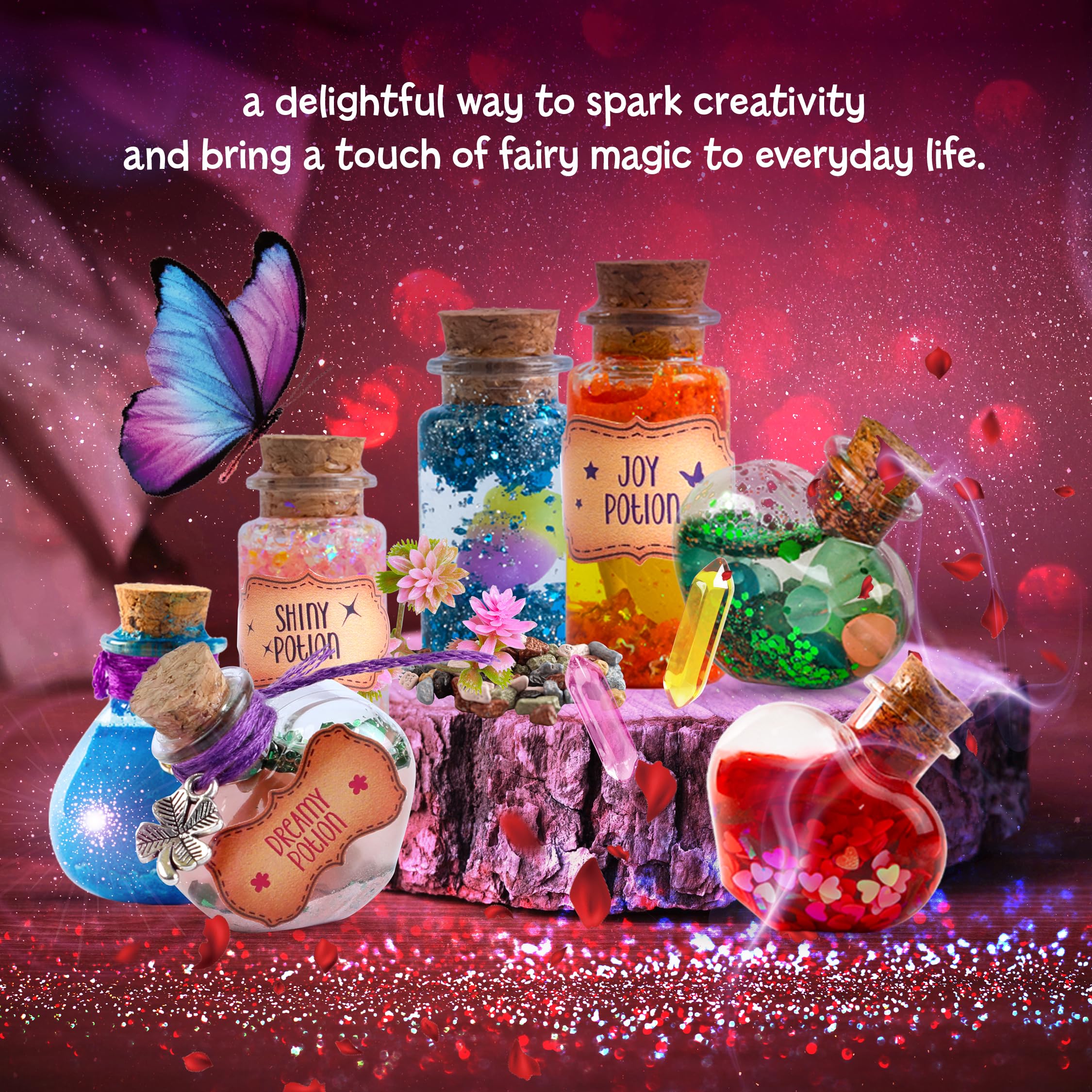 Dan&Darci Fairy Magic Potion Kit glow beads sparkle during night crafting