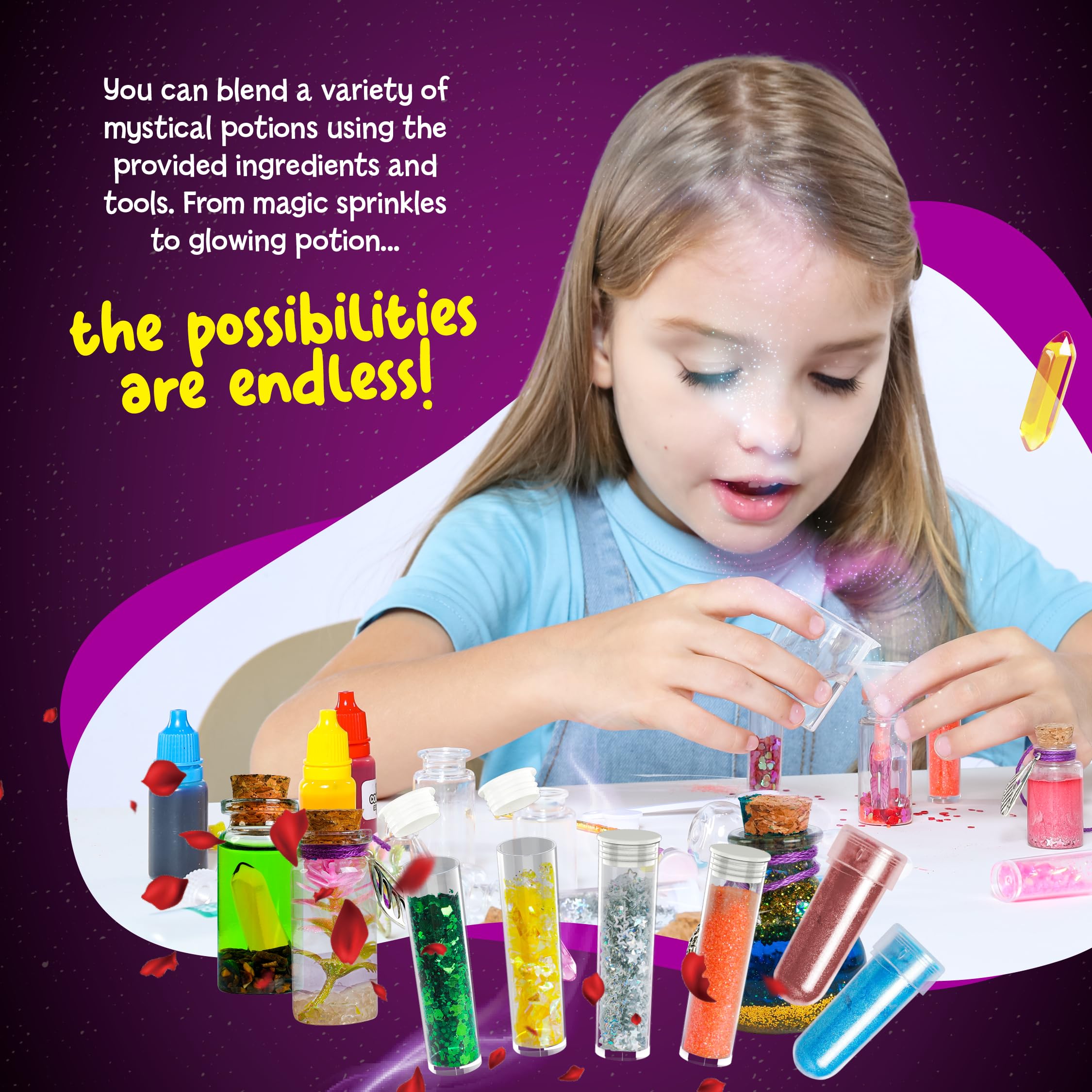 Dan&Darci Fairy Magic Potion Kit labels and powders guide naming