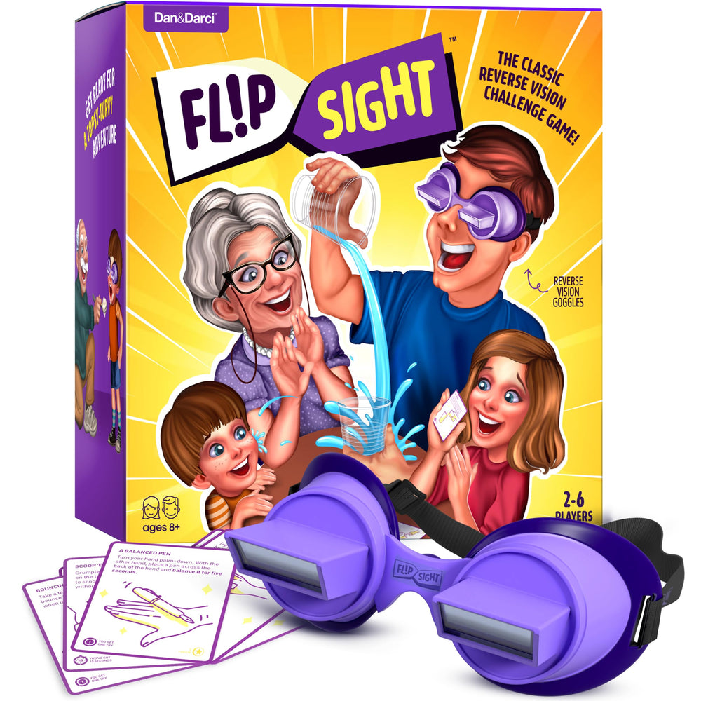 Dan&Darci FlipSight Goggles worn during a lively party game