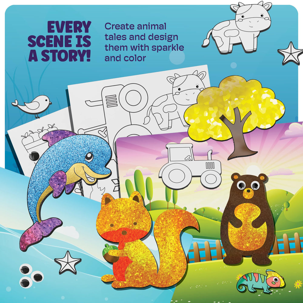 Dan&Darci foil art kit ten animal designs inspire storytelling
