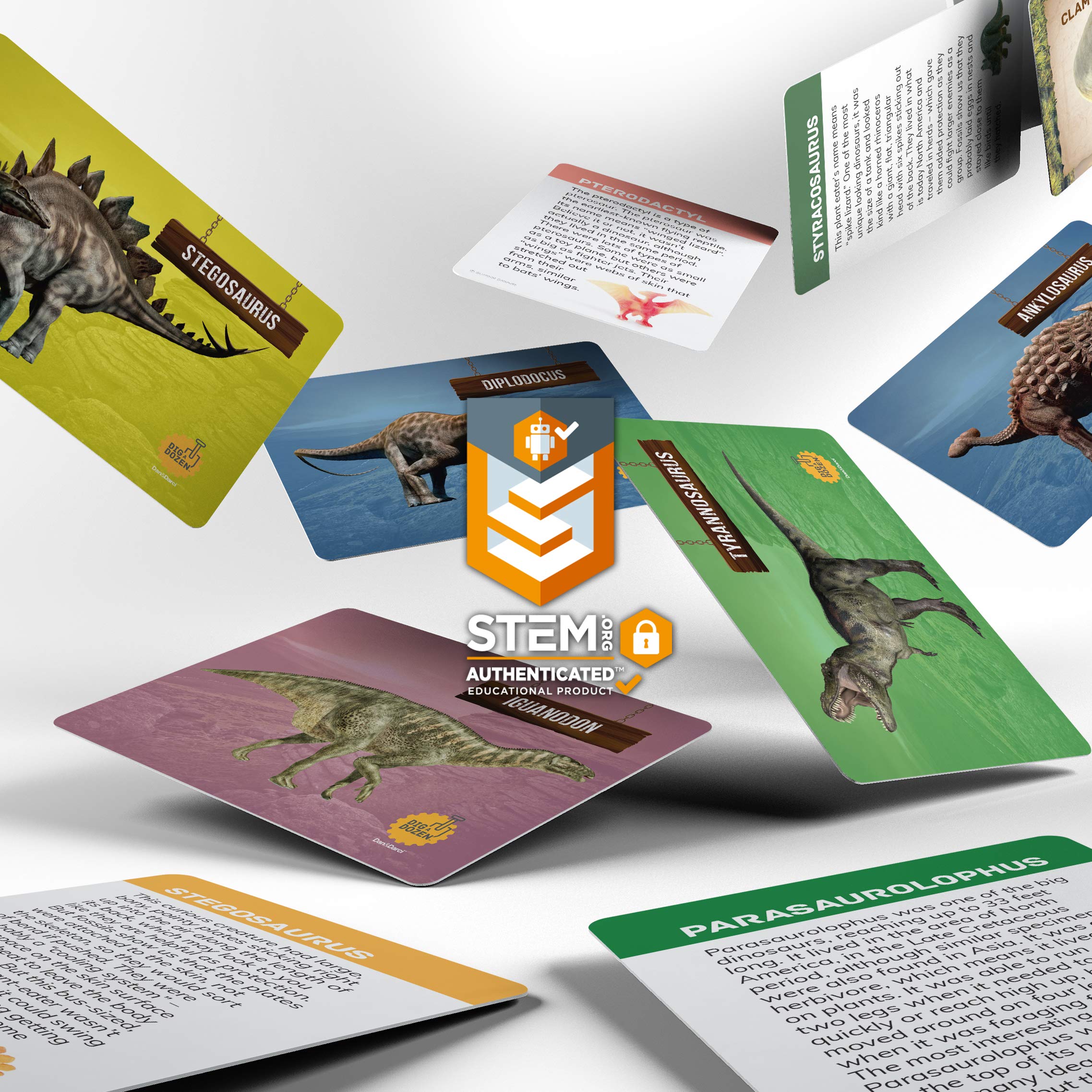 Dan&Darci full color learning cards reveal dinosaur histories