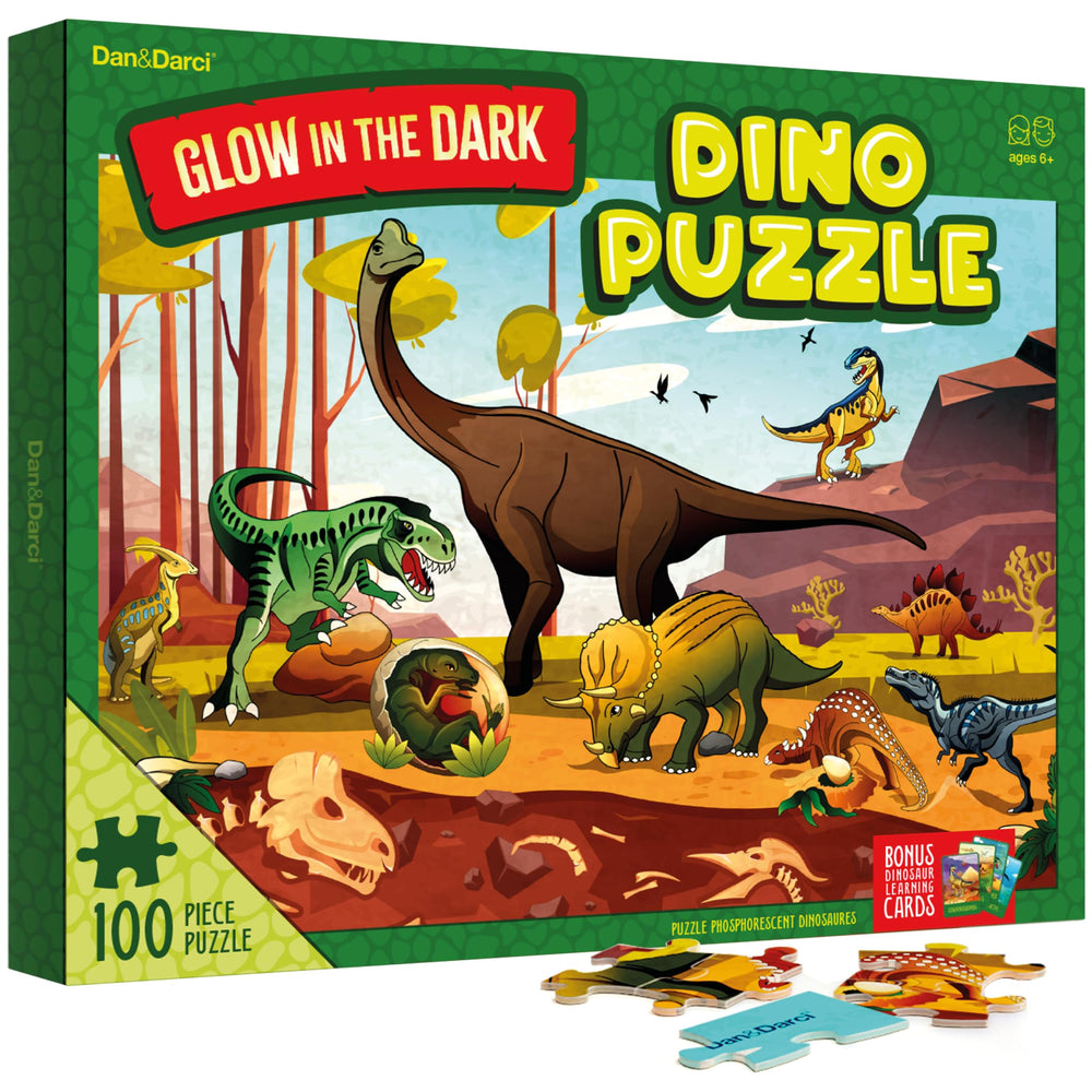 Dan and Darci glow dinosaur puzzle day view boosts daytime focus