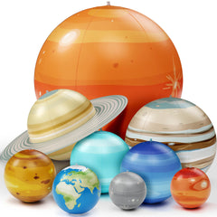 Dan&Darci inflatable solar system sun orb enhances visual astronomy learning at home