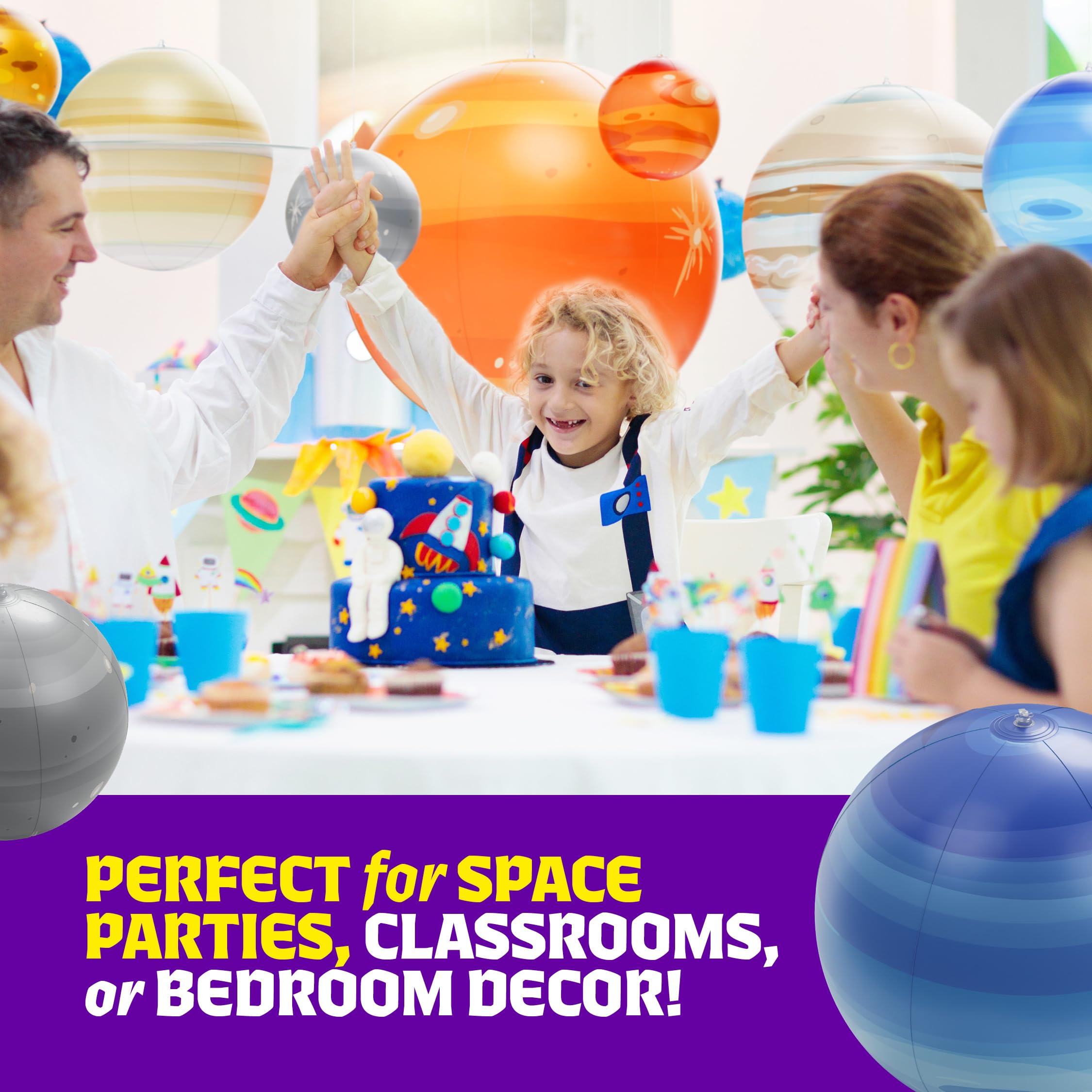 Dan&Darci Uranus inflatable planet for colorful ceiling decor