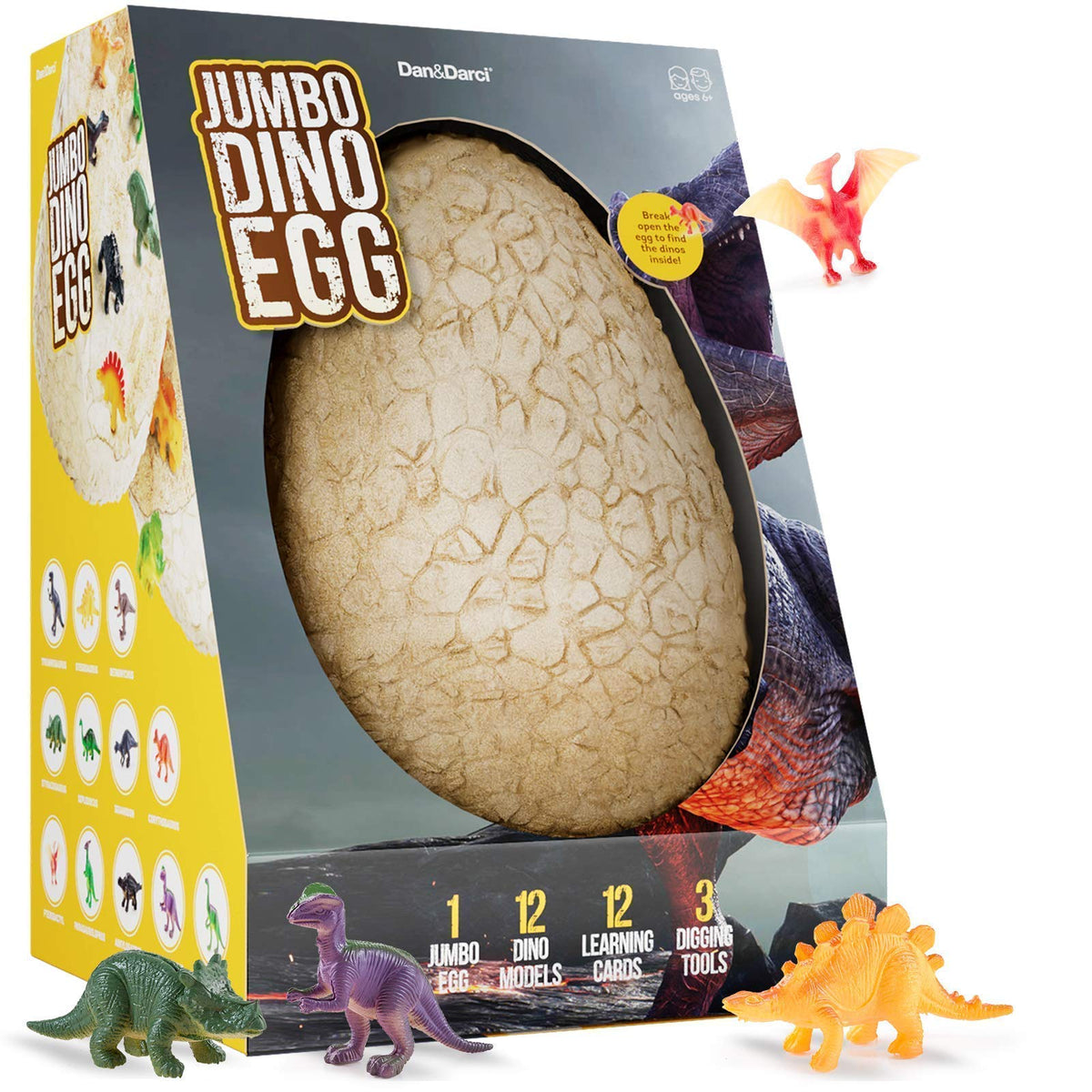 Dan&Darci jumbo dino egg ready for unboxing or discovery