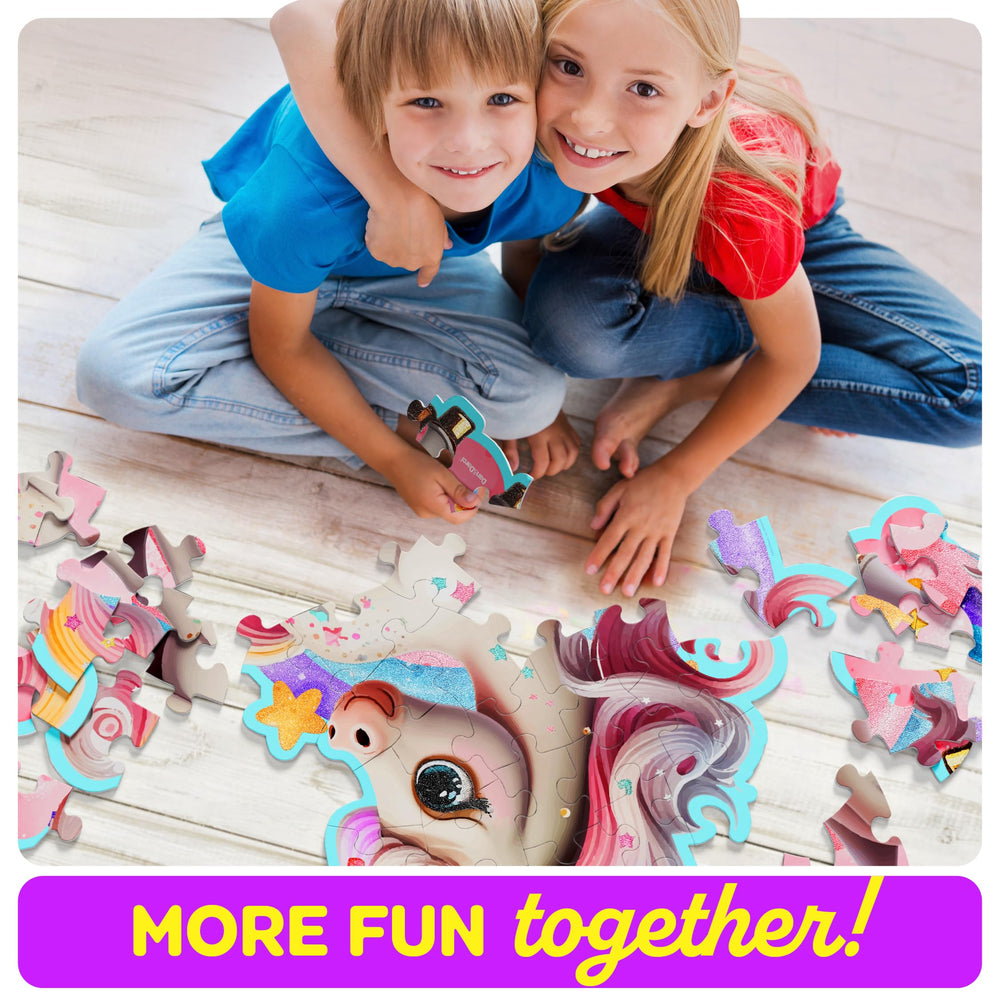 Dan&Darci Jumbo Unicorn Puzzle large pieces for easy handling and solo play.