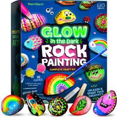 Dan&Darci glow-puffy-paints light up rocks for magical glow-in-the-dark art