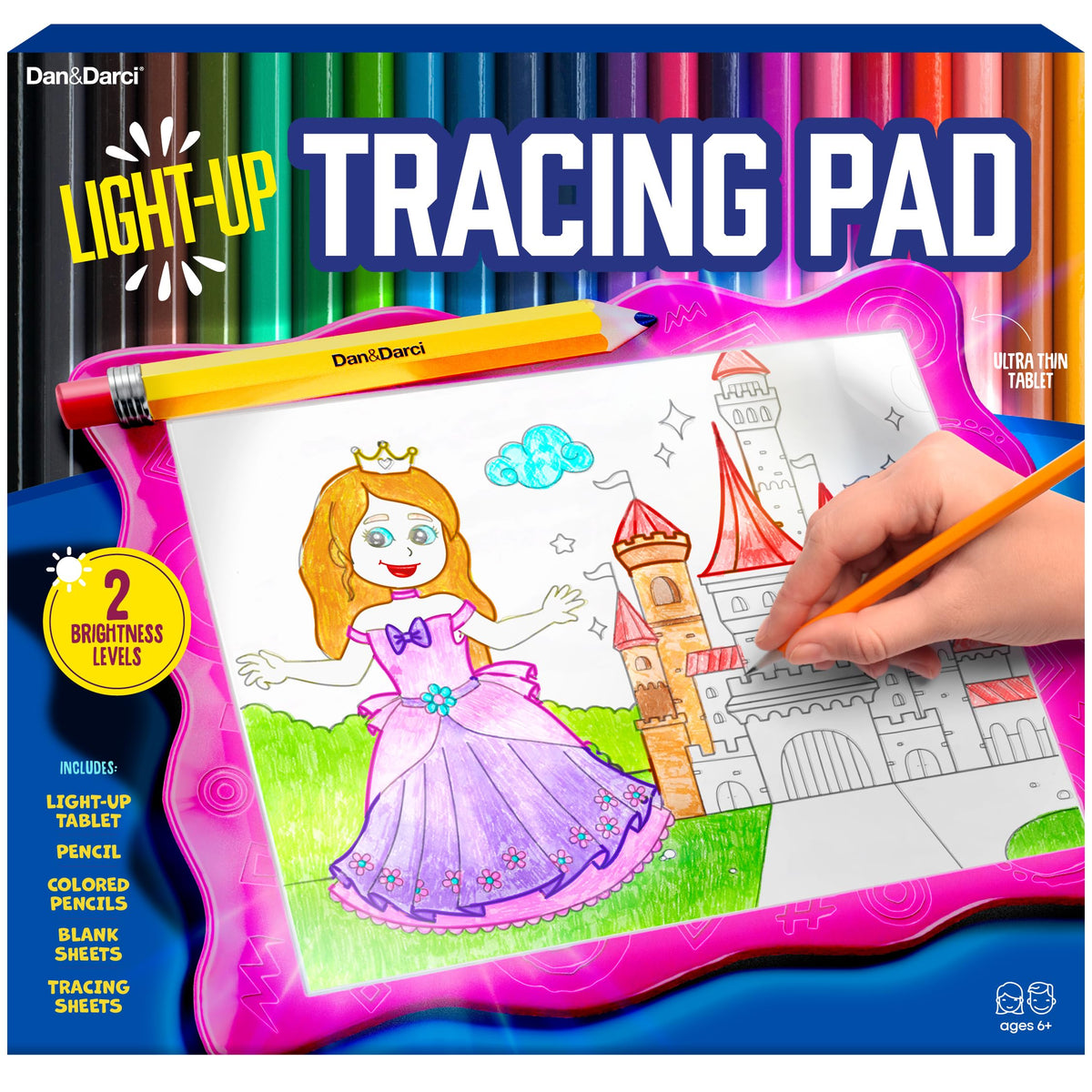 Dan&Darci Light Up Tracing Pad overview showing a bright, inviting canvas for kids