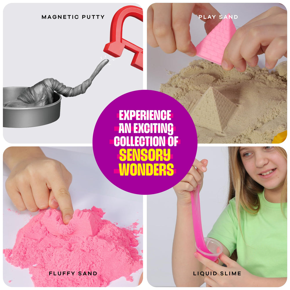 Dan&Darci magical sand in action for creative sculpting and building