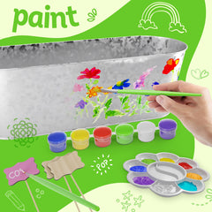 Dan&Darci paintbrushes and palette ready for artsy plant markers.