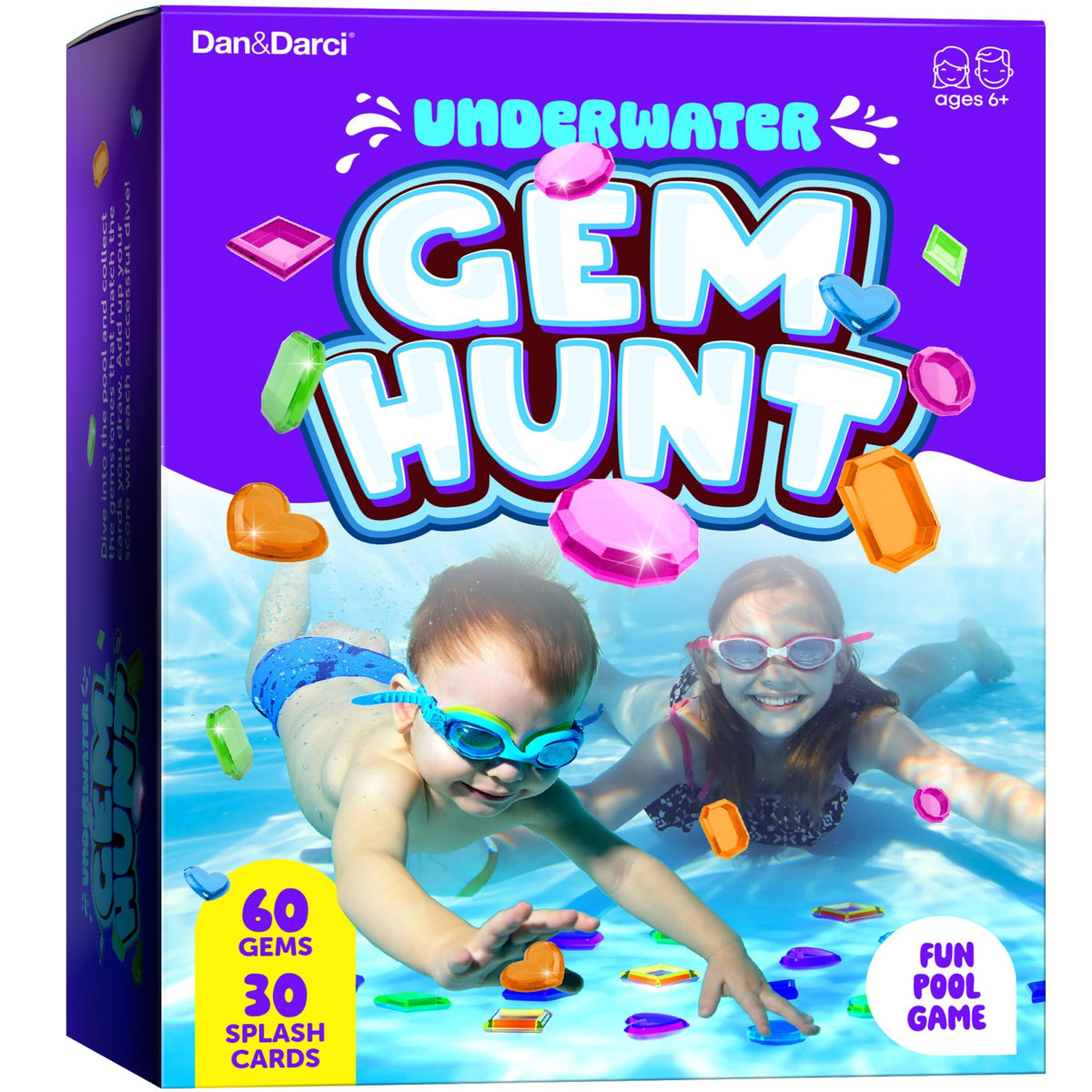 Dan&Darci Pool Gem Hunt gems for underwater collection during pool play