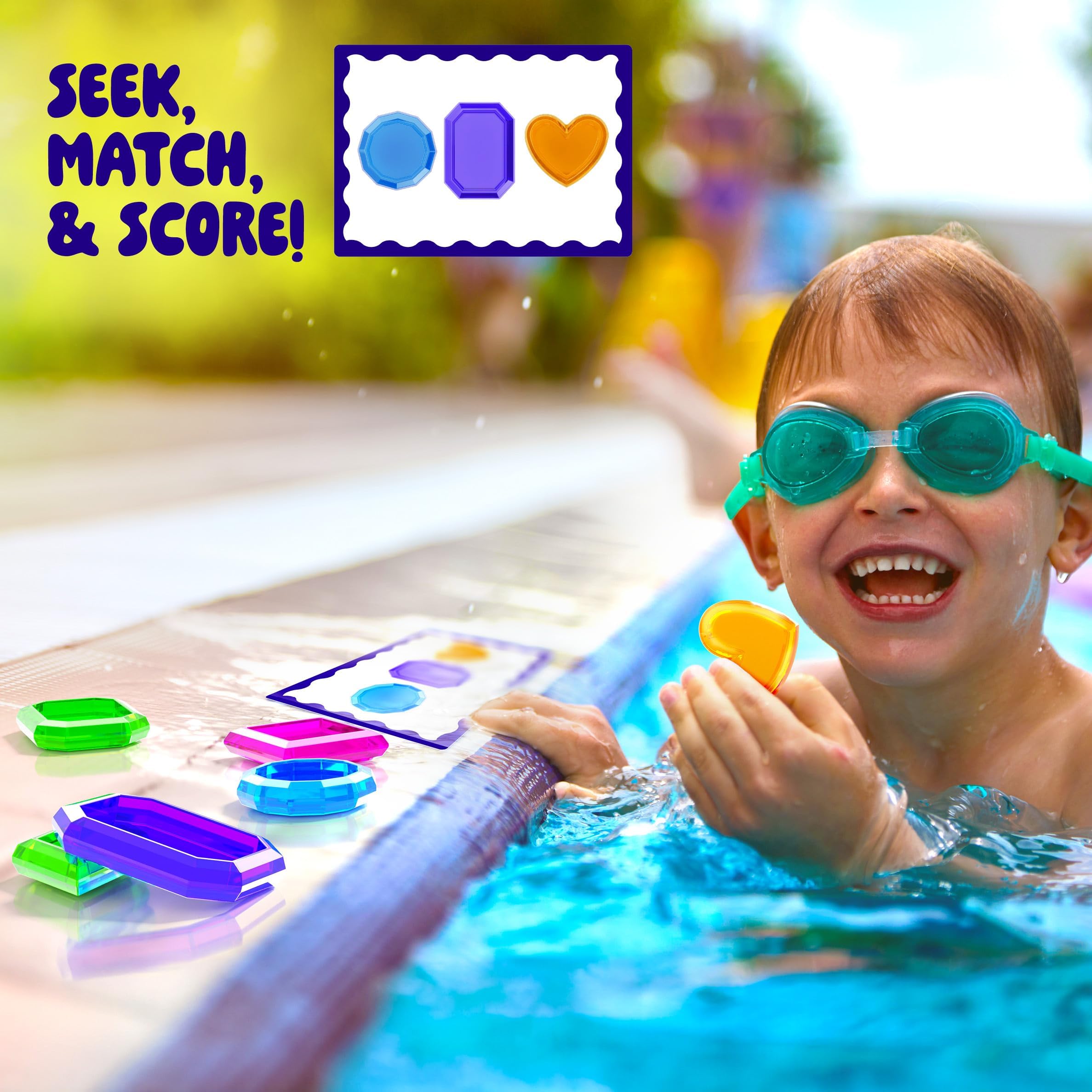 Dan&Darci Pool Gem Hunt kids playing together in the pool