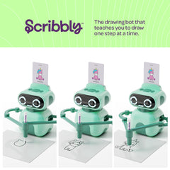 Dan&Darci Scribbly voice coach in action offering step-by-step drawing instructions