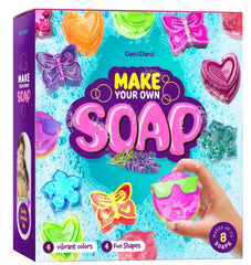 Dan&Darci soap making kit with eight colorful soap bases ready for creative crafts.