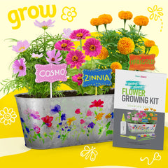 Dan&Darci tin planter with liner ready for soil and seeds.