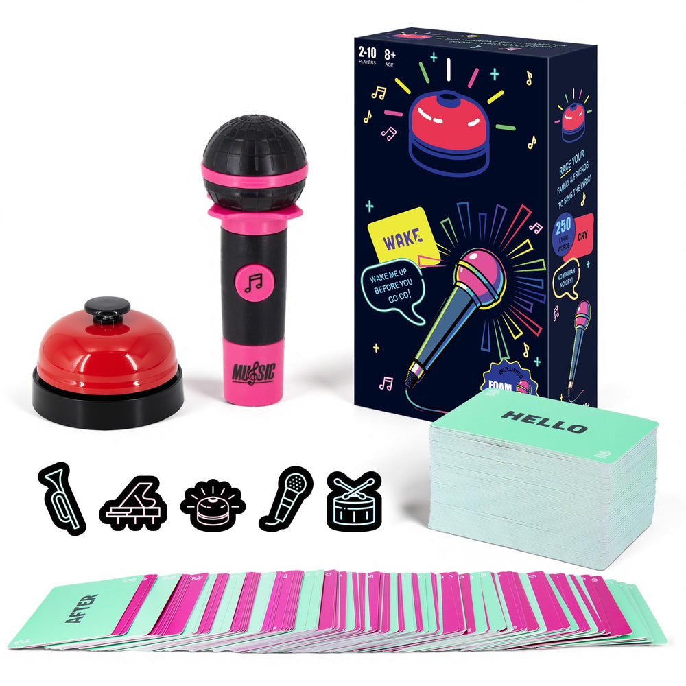 DANACNPR party game microphone ready for karaoke-style lyric challenges