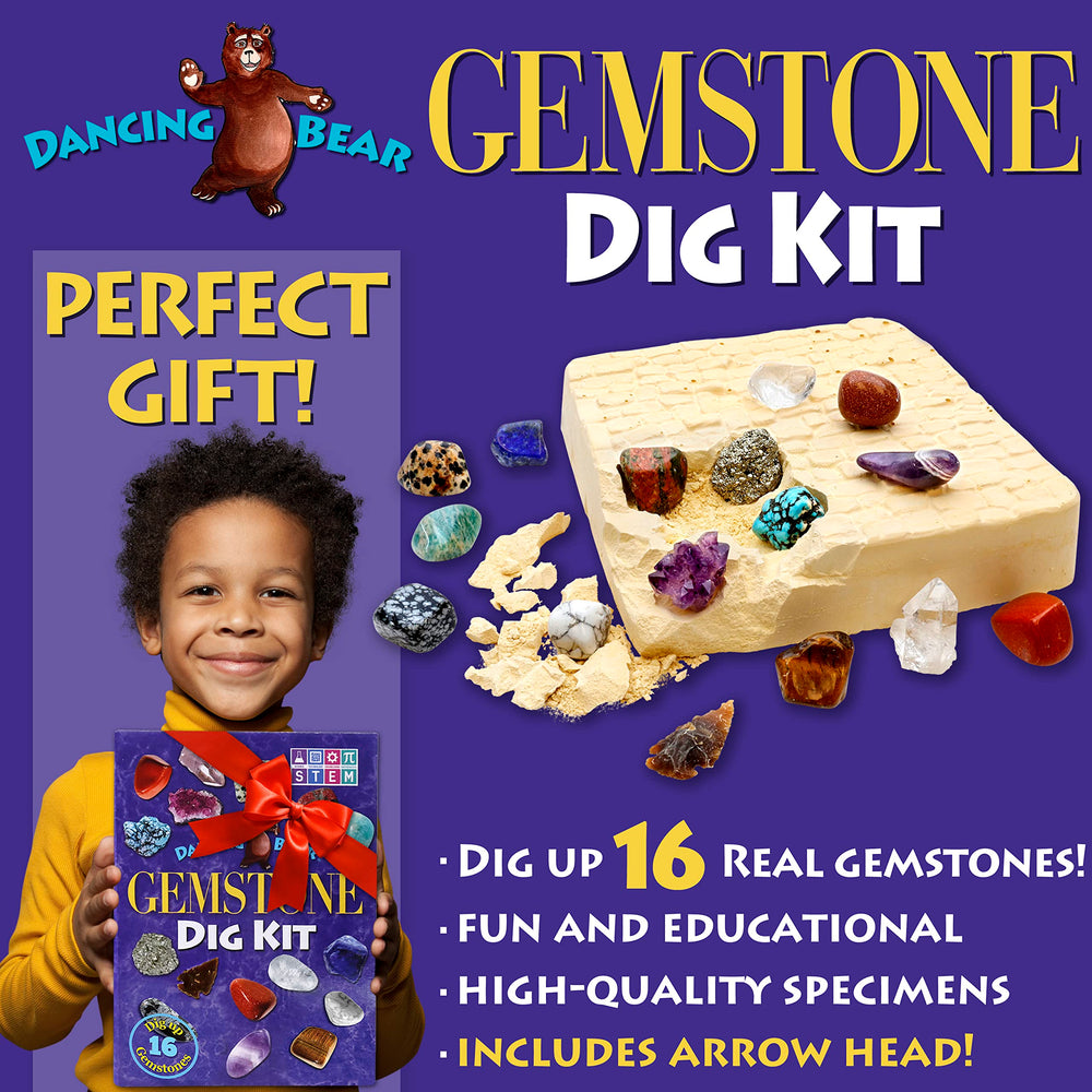DANCING BEAR learning guide book supports gem facts for beginners.