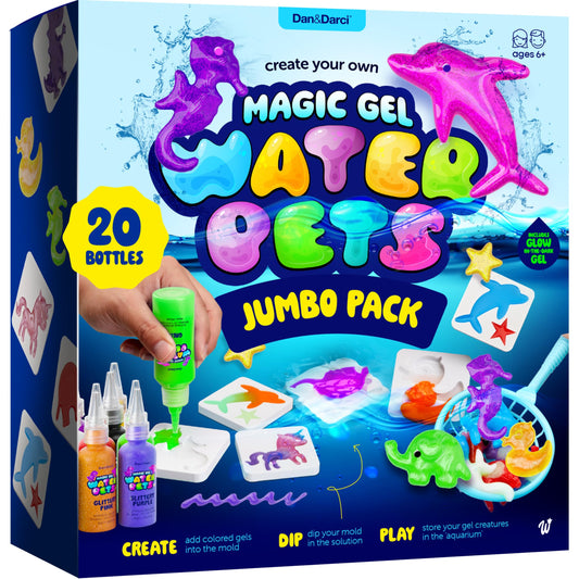 Dan&Darci Aqua Fairy Water Gel Kit cover shows colorful, magical play setup