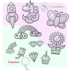 Dan&Darci Diamond Art Kit rocket design shines with gems for imaginative crafting