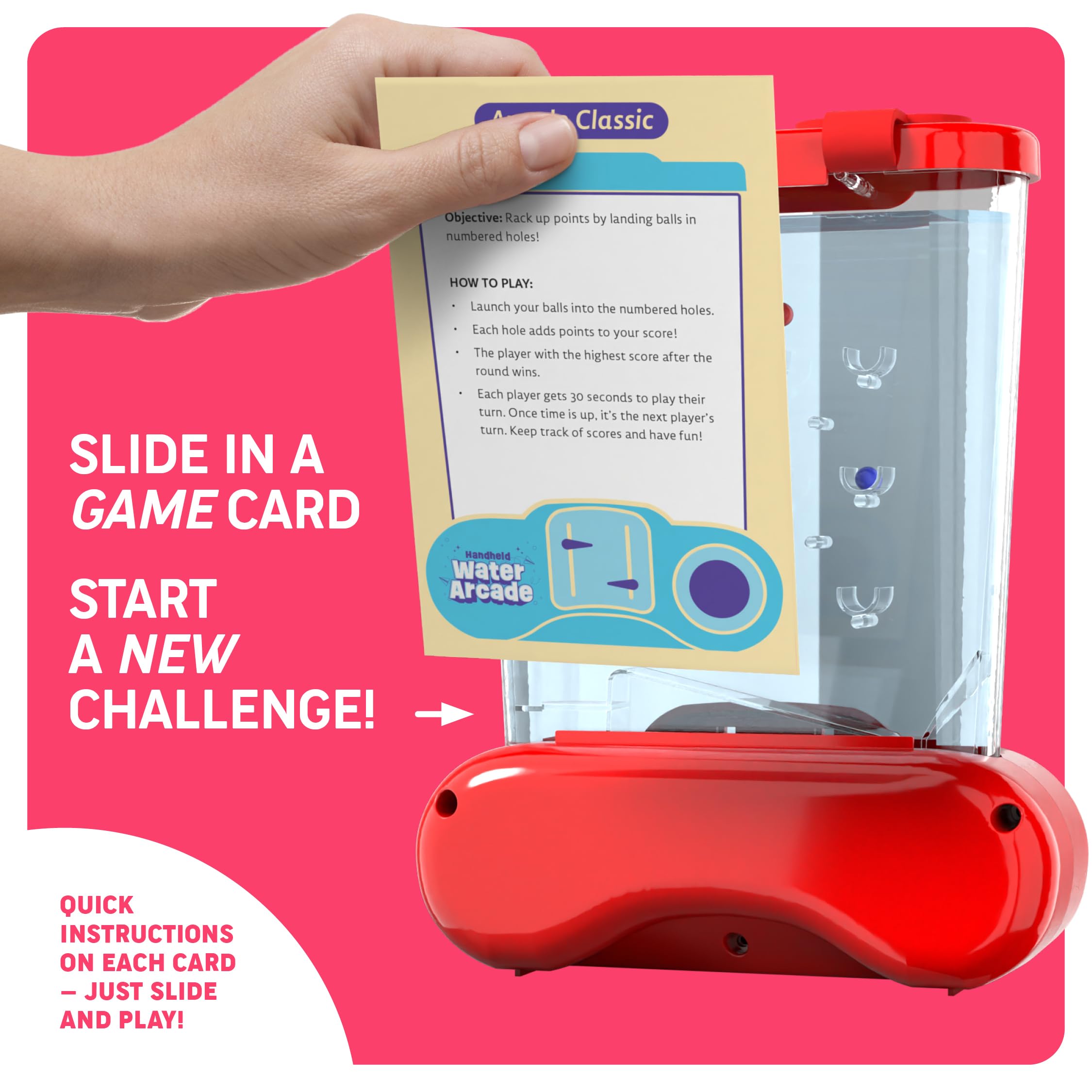 Dan&Darci handheld water game score tracker motivates friendly competition.