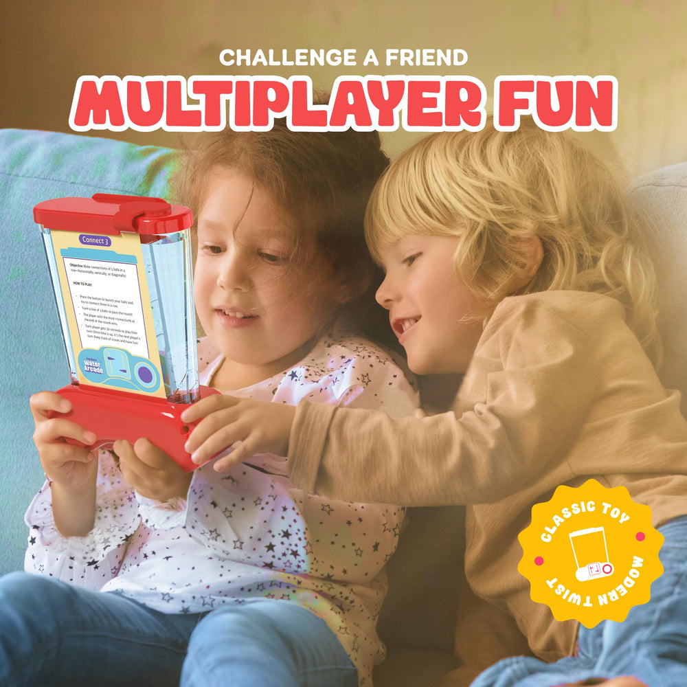 Dan&Darci handheld water game with seven games cards for varied challenges.