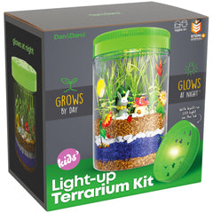 Dan&Darci light-up terrarium jar glows softly for nighttime tabletop ambience.