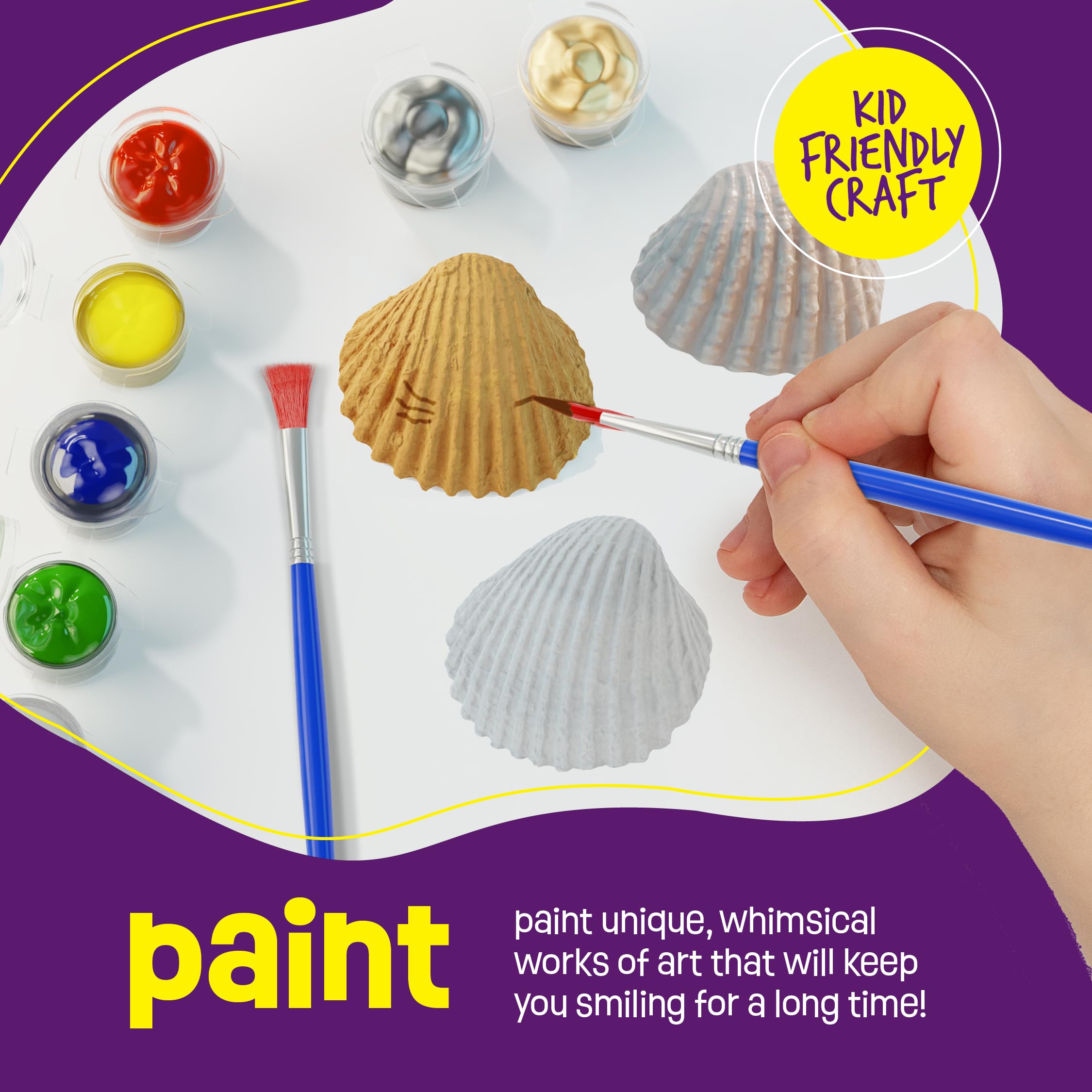 Dan&Darci googly eyes help create cute, expressive shell creatures
