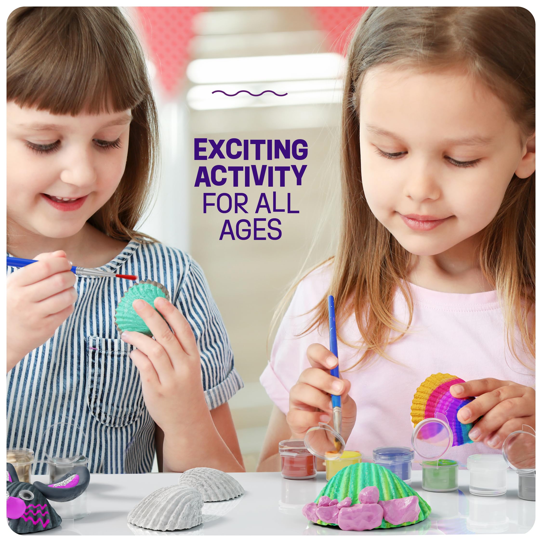 Dan&Darci modeling clays let kids sculpt textured characters on shells
