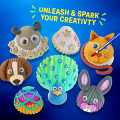 Dan&Darci six standard paints enable vibrant shell art projects for young artists