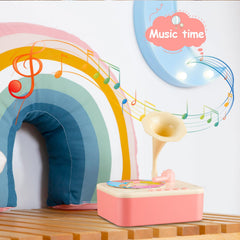 DANGKAEN Dreamy Pink gramophone buttons invite hands-on exploration