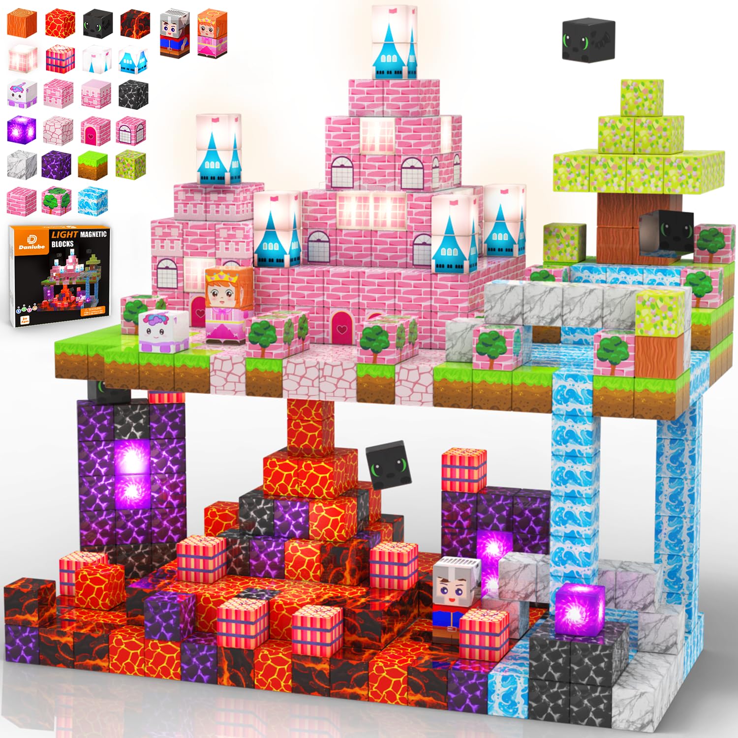 DANIUBE magnetic blocks set for creative play and storytelling.