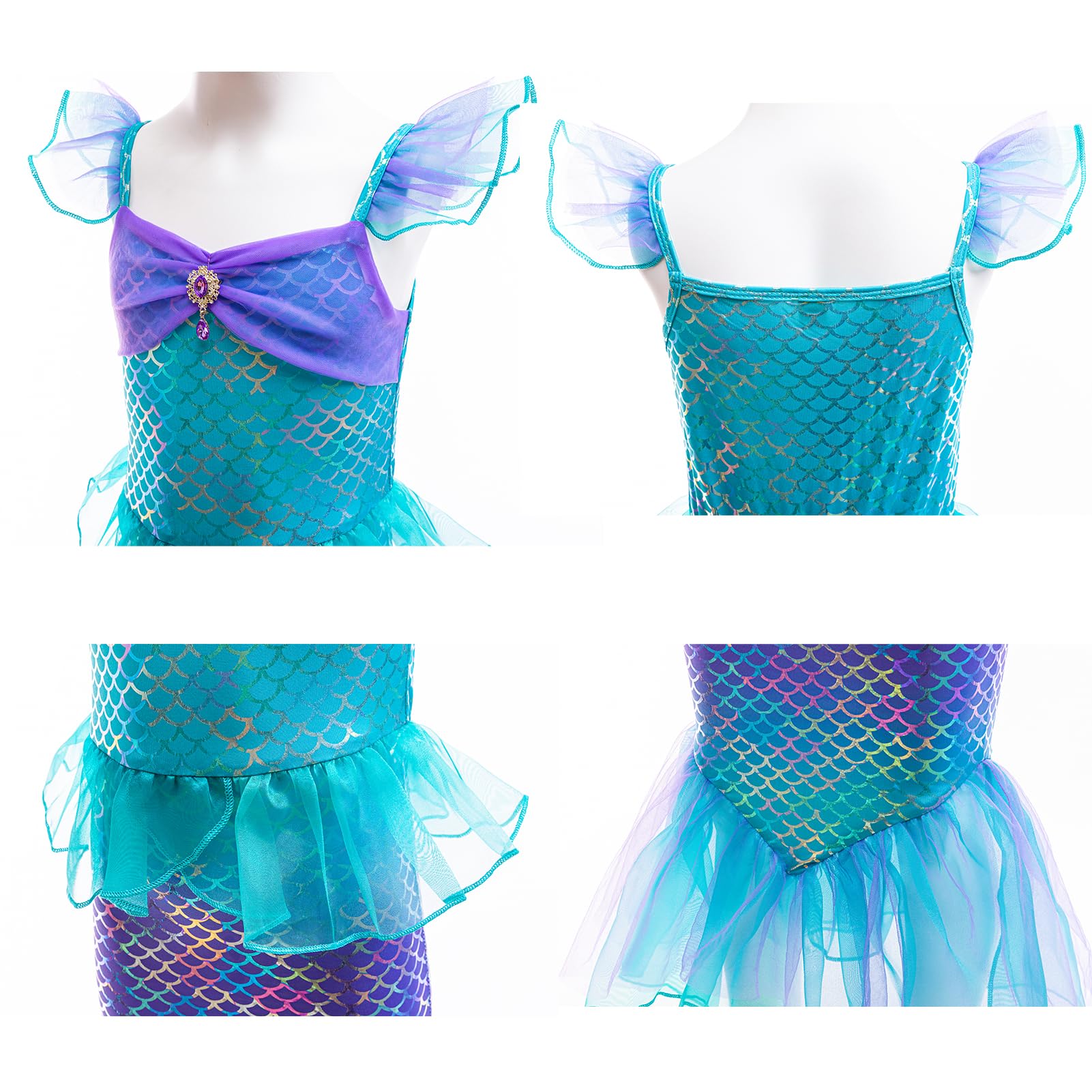 Danvren Mermaid Dress makes a delightful birthday gift for little princesses