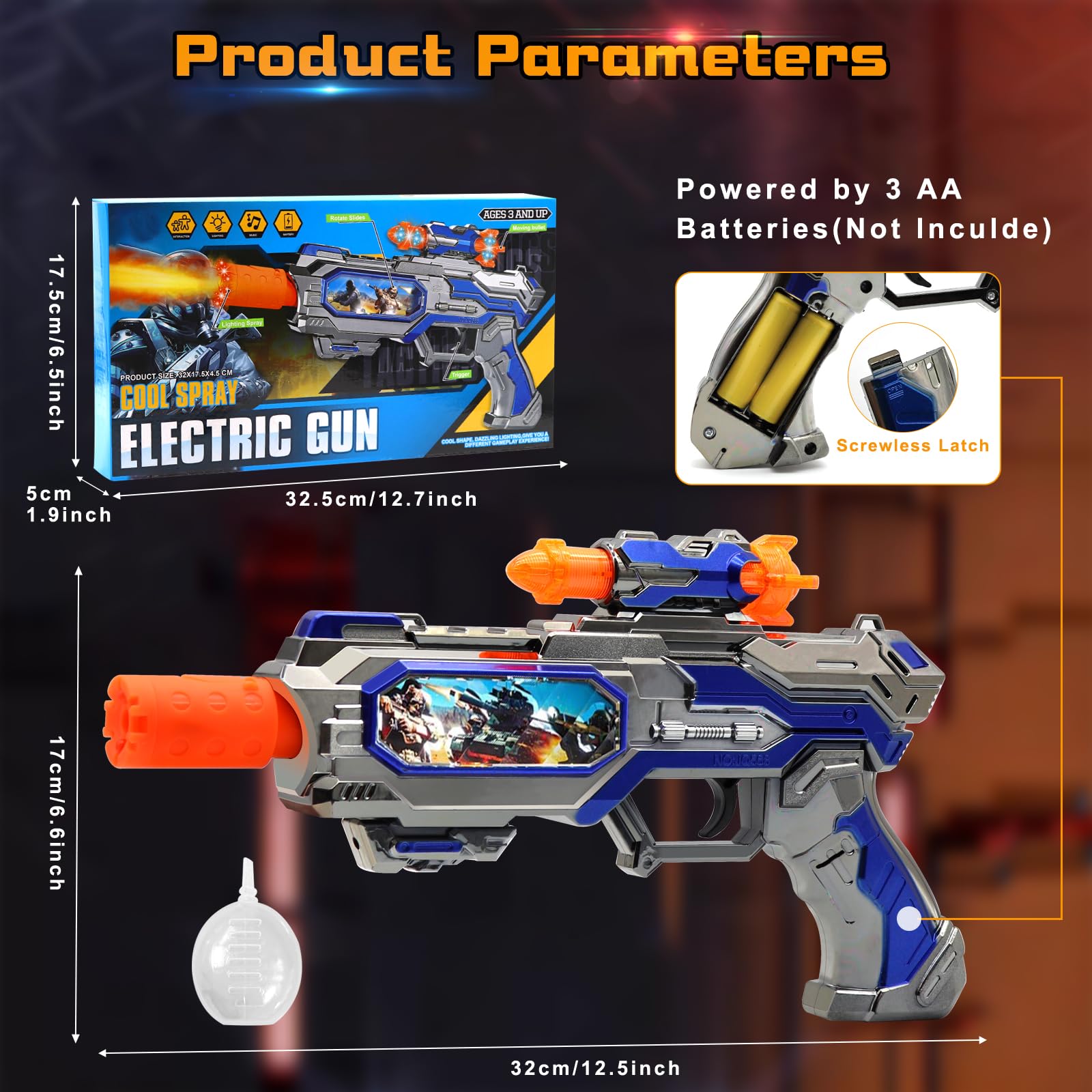 DaoDaoZhu indoor outdoor gift toy gun ideal for birthdays and holidays
